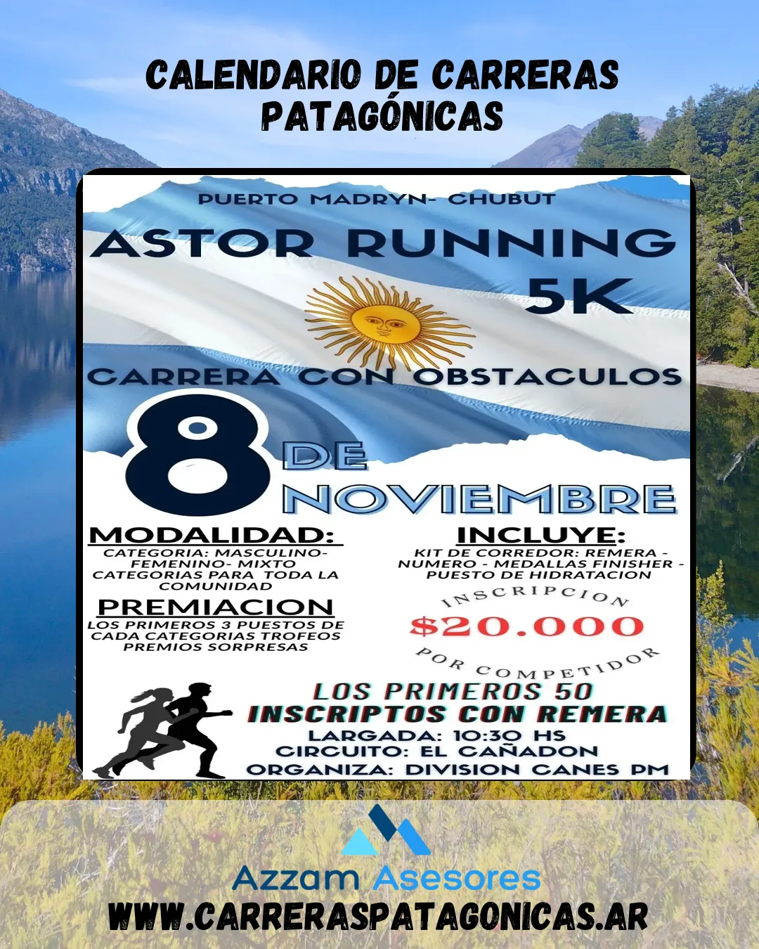 Flyer de Astor Running 2025