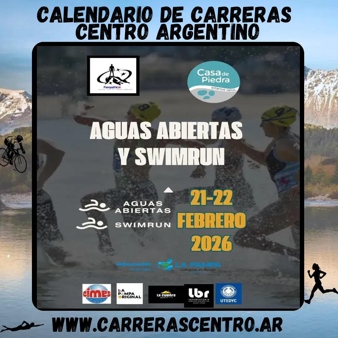 Flyer de Atletas de Acero Aguas Abiertas – Swimrun 2026
