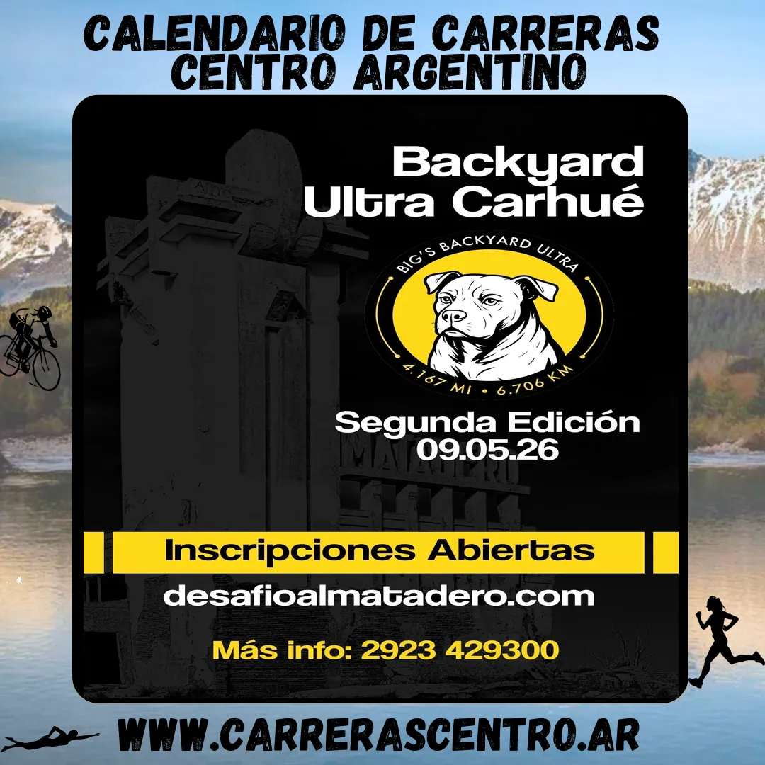 Flyer de Backyard Ultra Carhué 2026