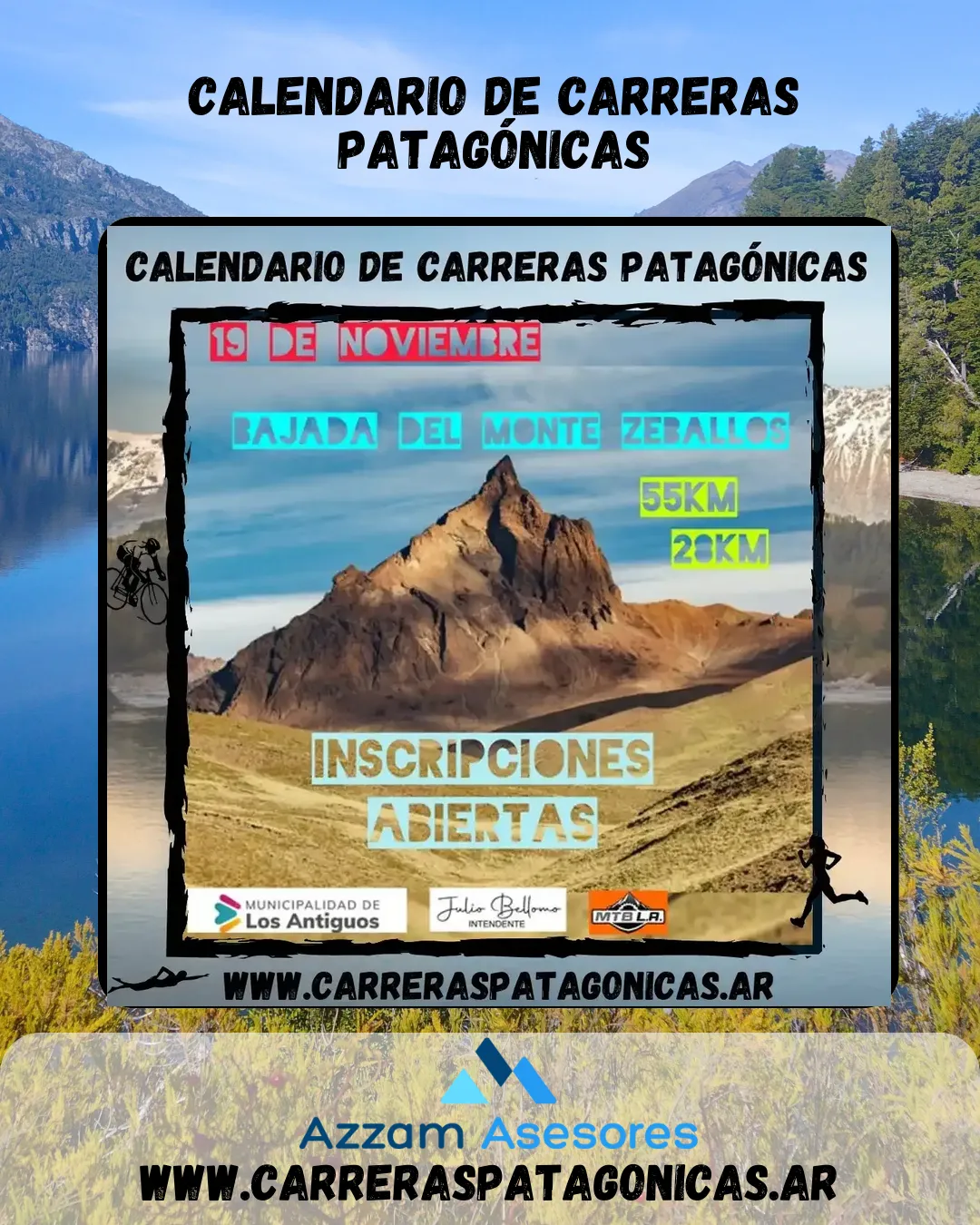 Flyer de Bajada del Monte Zeballos 2023