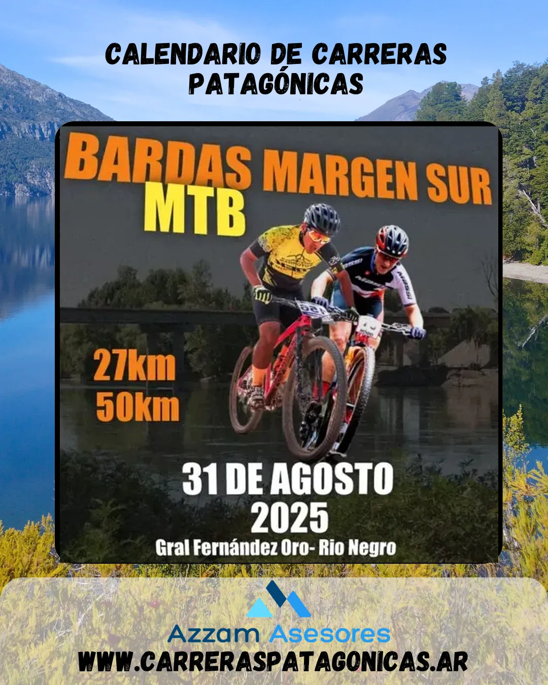 Flyer de Bardas Margen Sur MTB 2025
