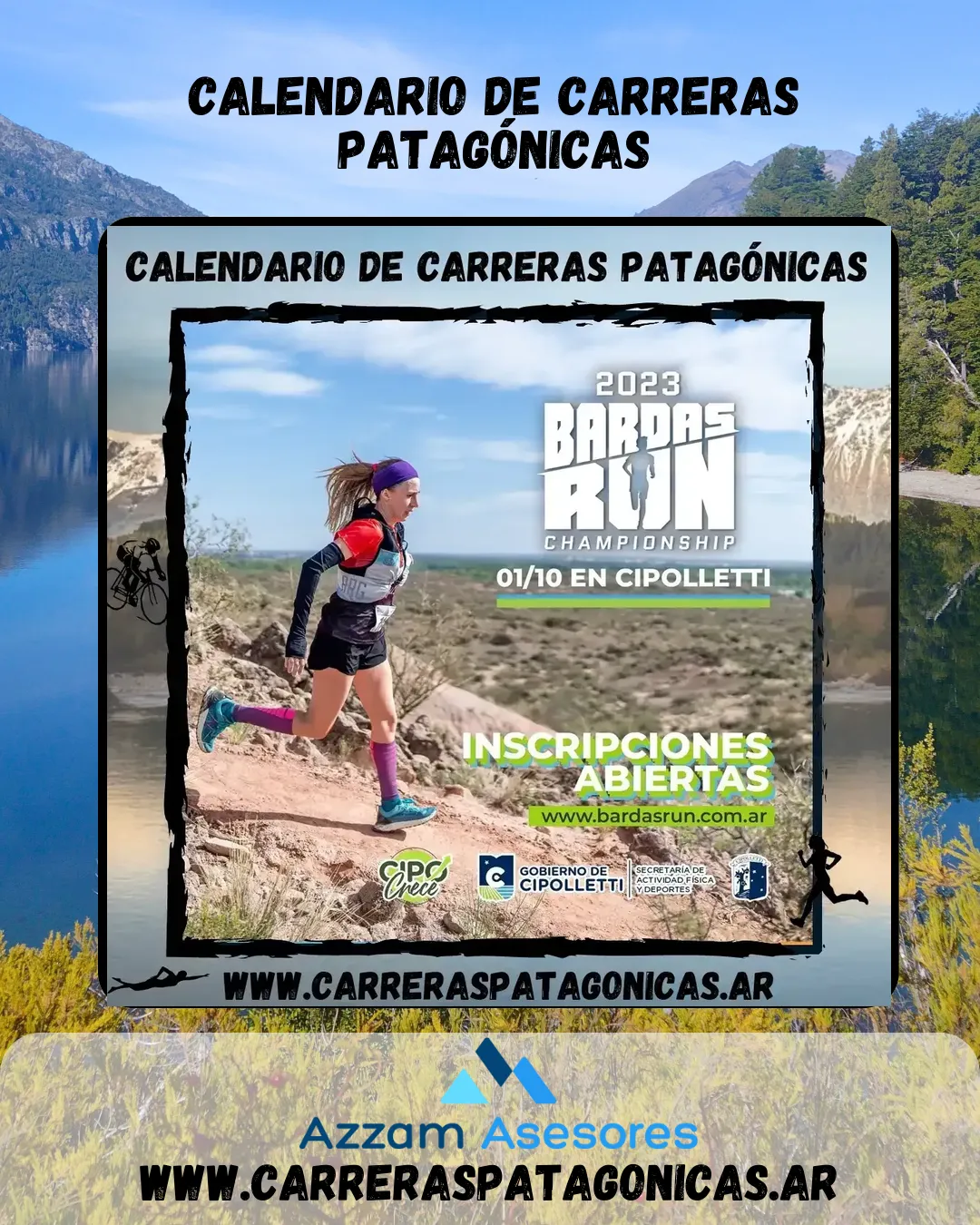 Flyer de Bardas Run Cipolletti 2023