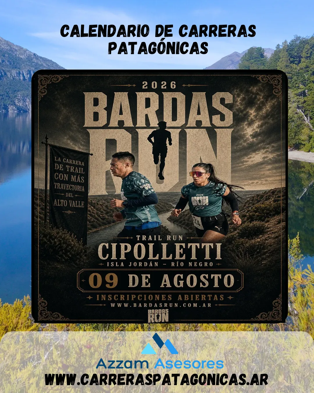 Flyer de Bardas Run Cipolletti 2026