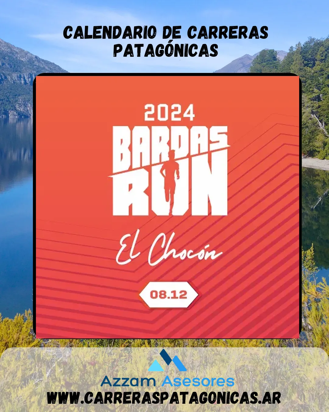 Flyer de Bardas Run El Chocón 2024