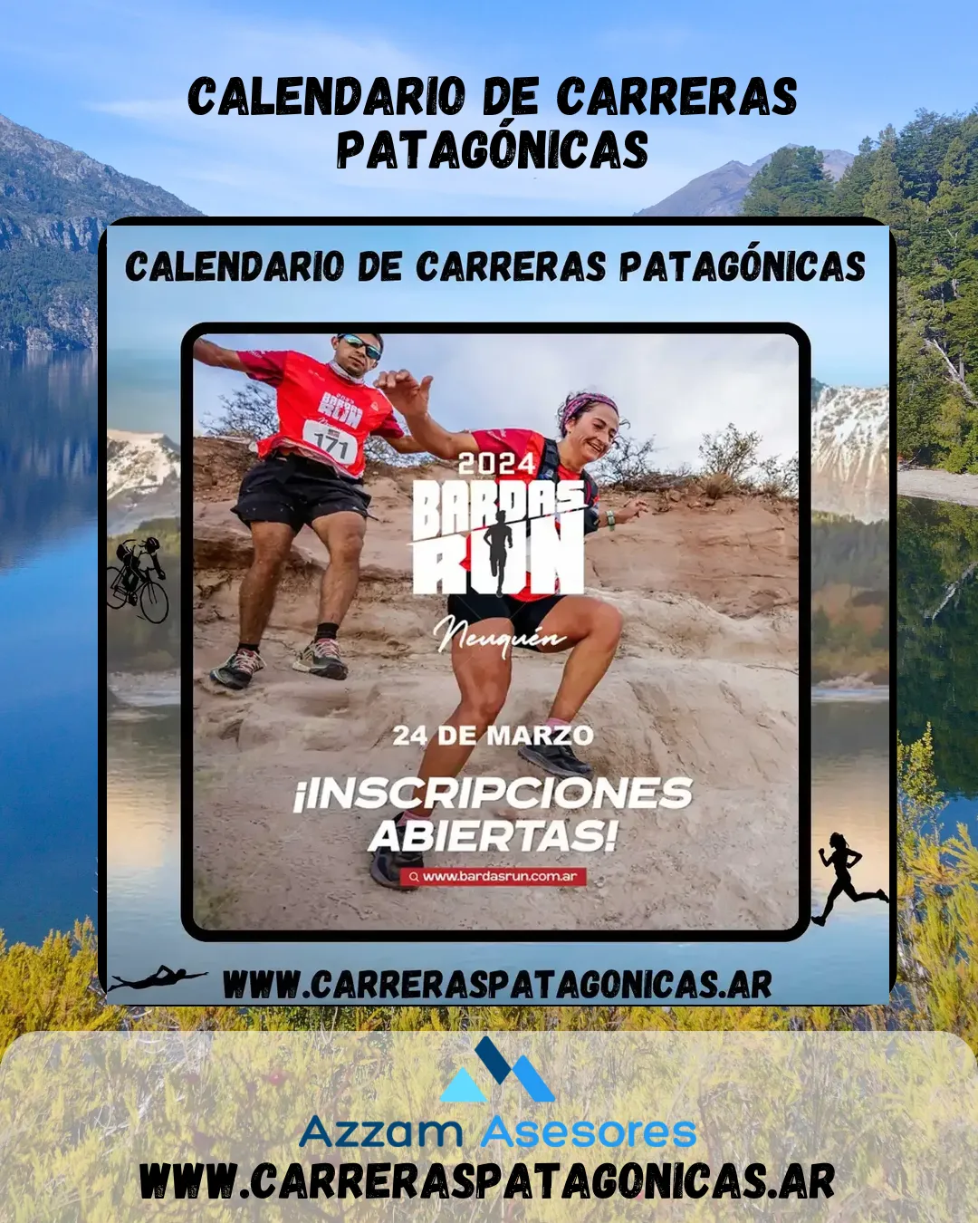 Flyer de Bardas Run Neuquén 2024