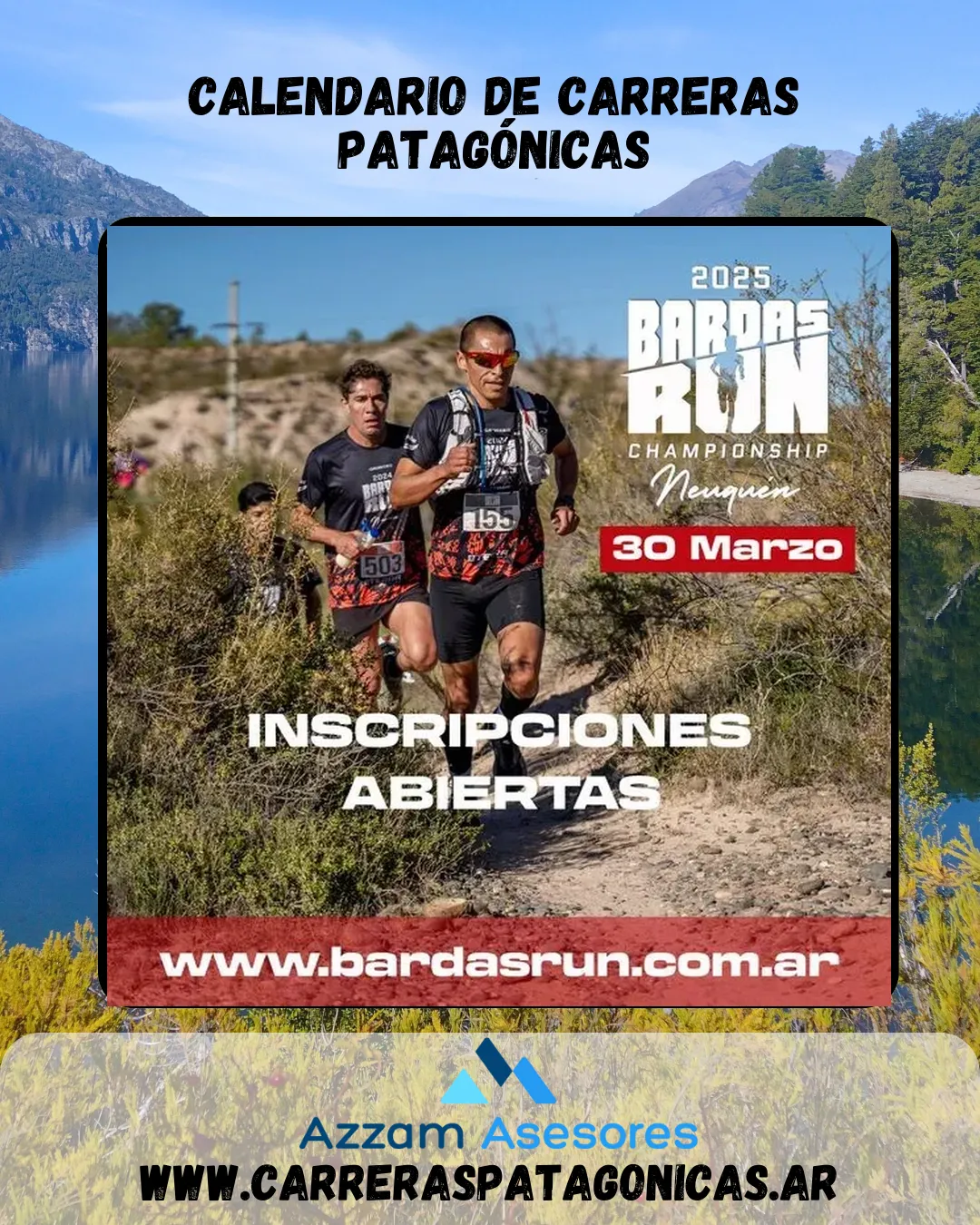 Flyer de Bardas Run Neuquén 2025