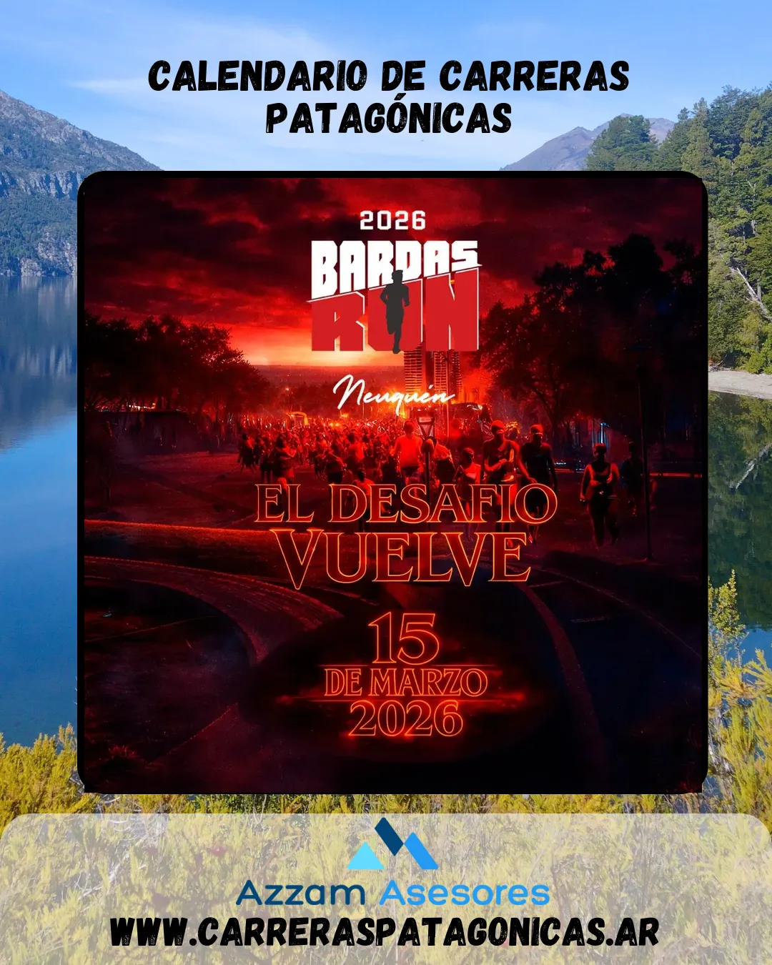 Flyer de Bardas Run Neuquén 2026