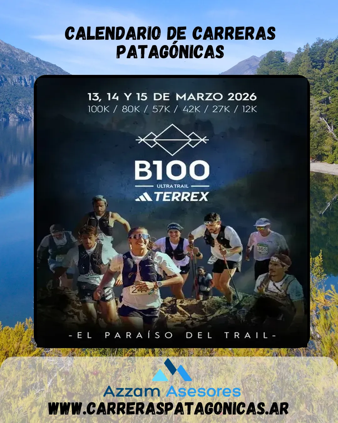 Flyer de BARILOCHE 100 – ULTRA TRAIL 2026