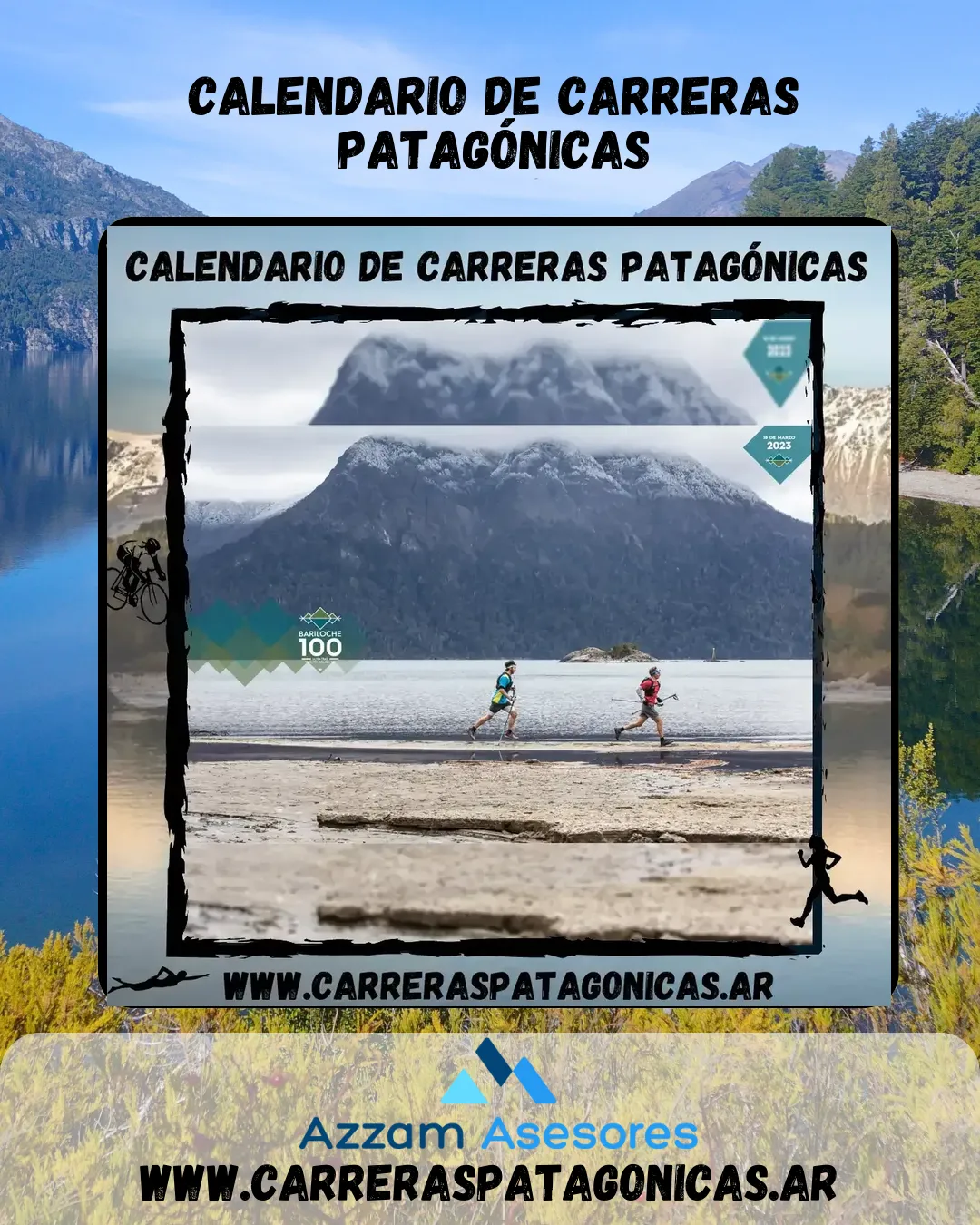 Flyer de Bariloche100 Ultra Trail 2023