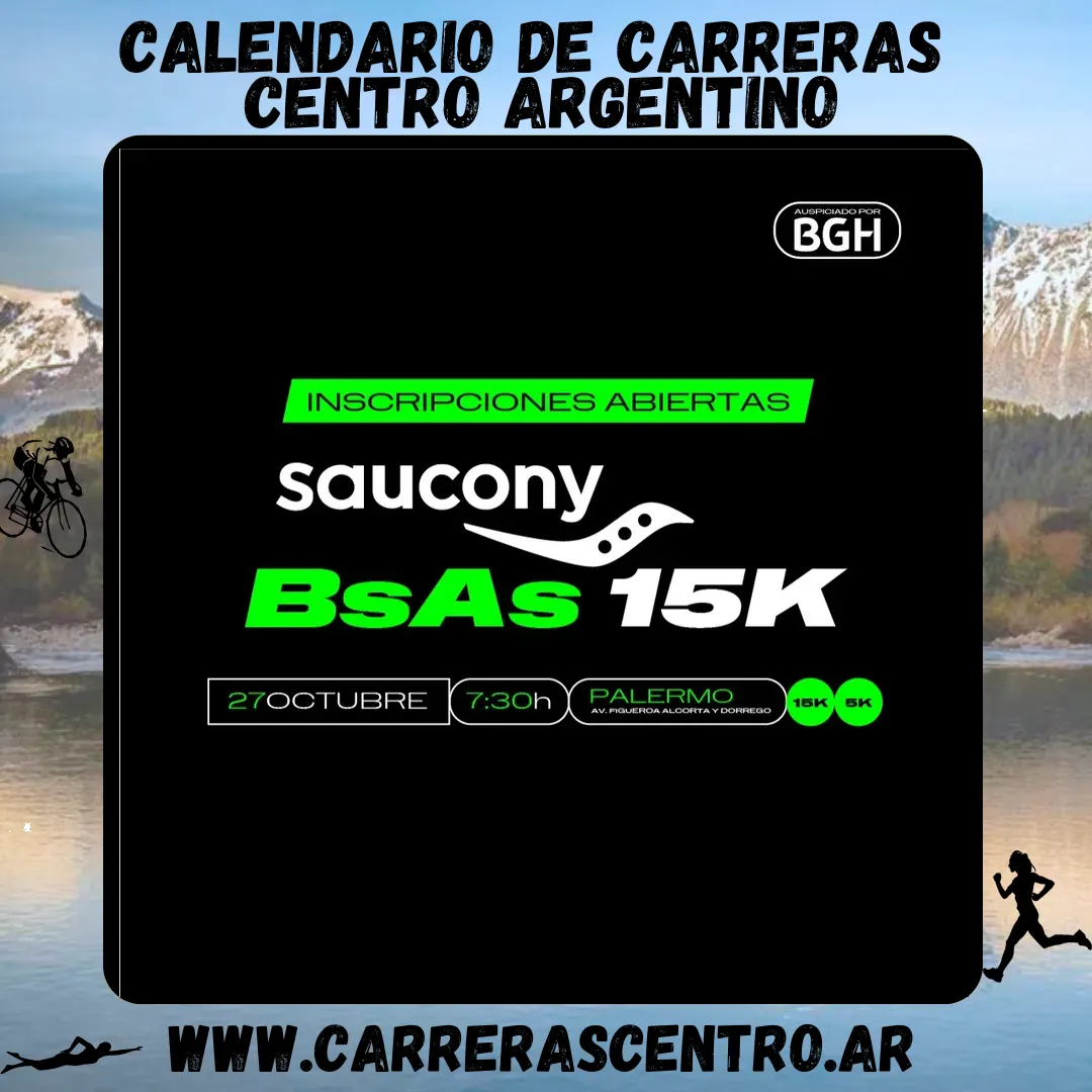 Flyer de Bs As 15K Saucony 2024