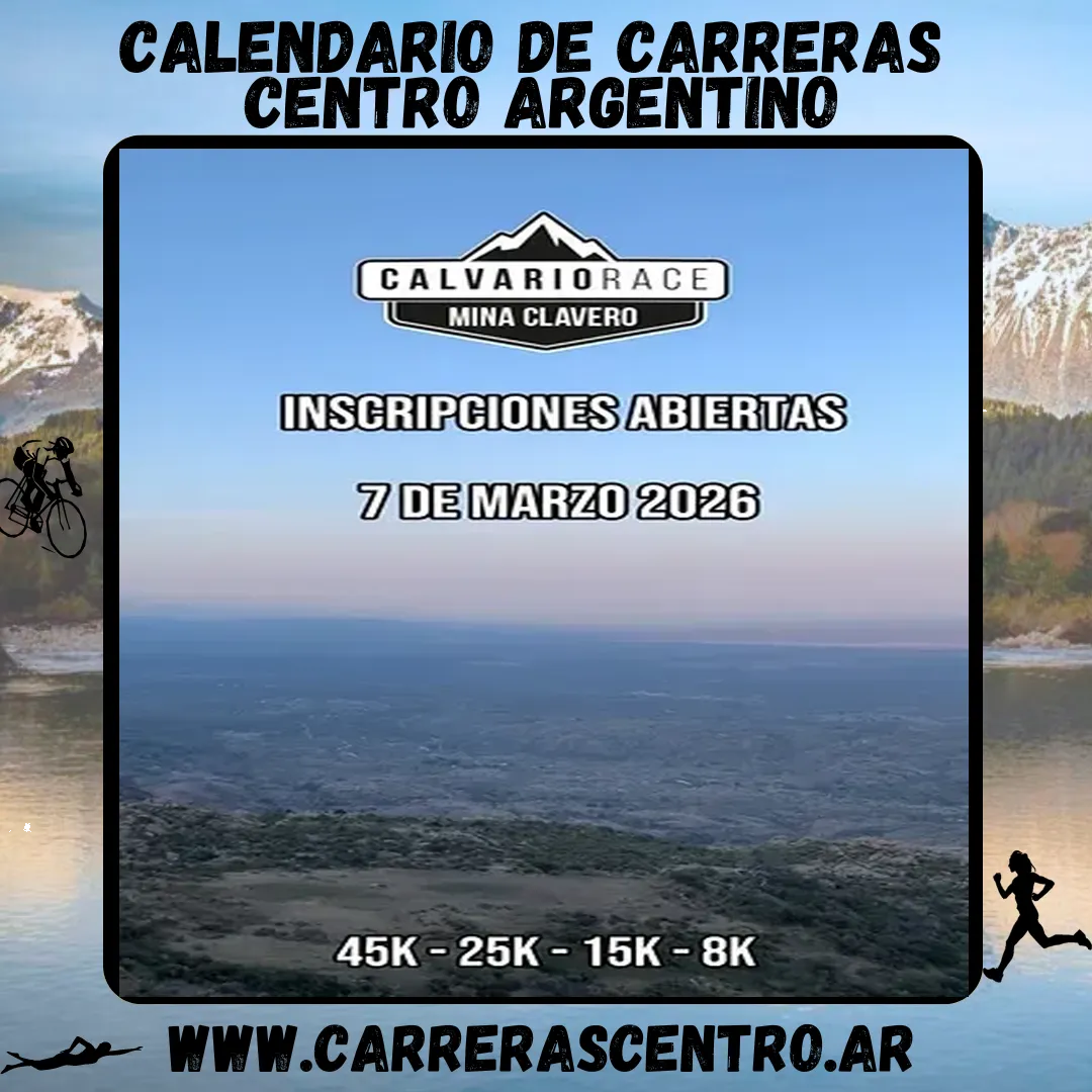 Flyer de Calvario Race Mina Clavero 2026