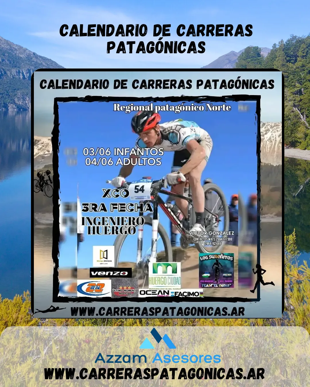 Flyer de Campeonato Abierto Regional Patagónico Norte XCO 2023 – 3° Fecha 2023