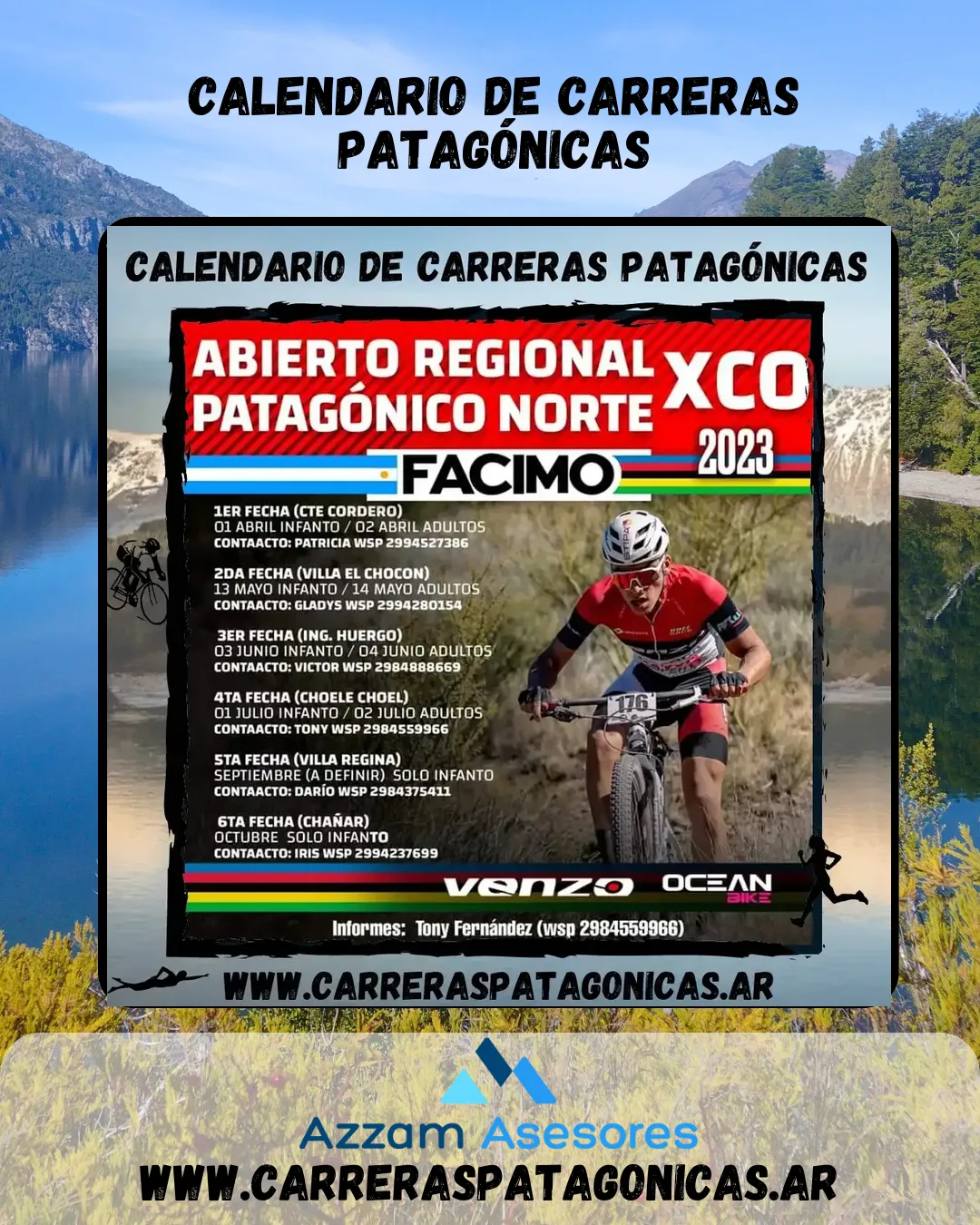 Flyer de Campeonato Abierto Regional Patagónico Norte XCO 2023 – 4° Fecha 2023