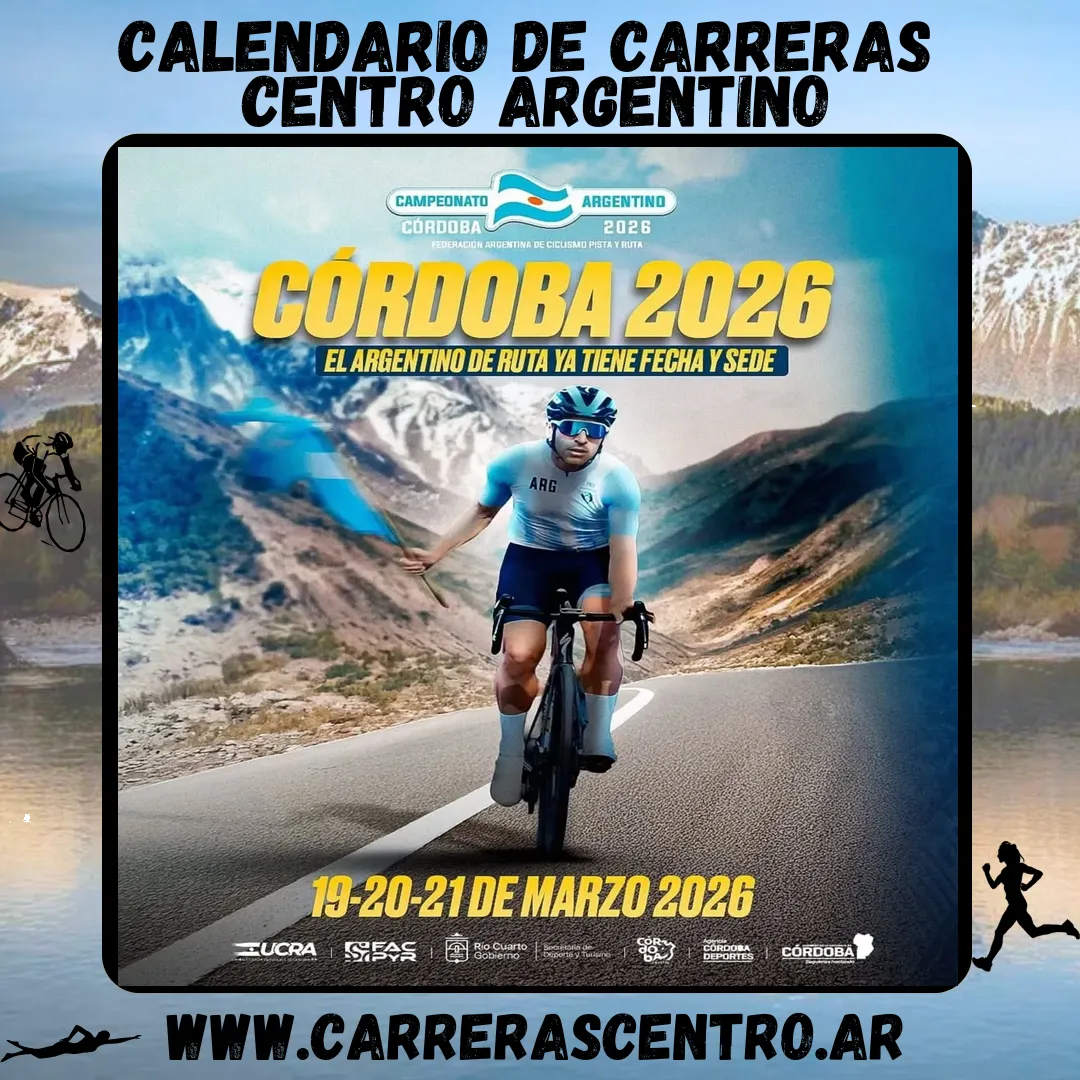 Flyer de Campeonato Argentino de Ruta 2026