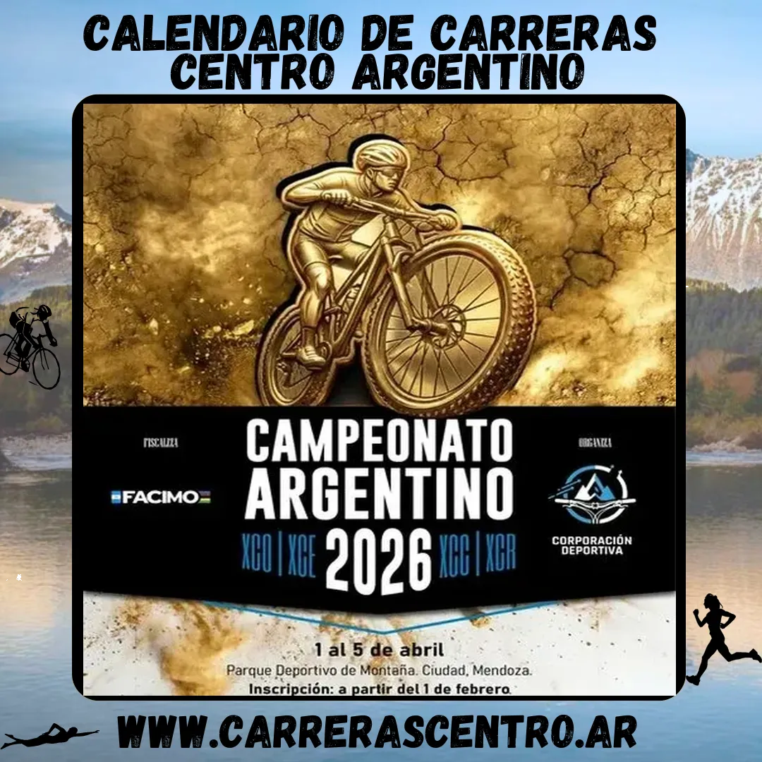 Flyer de Campeonato Argentino MTB 2026