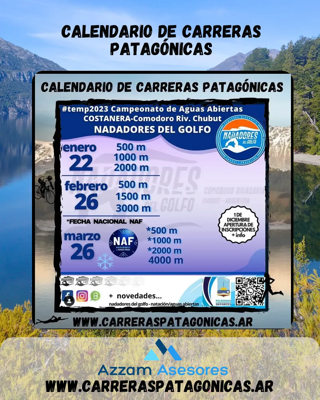 Flyer de Campeonato de Aguas Abiertas Costanera 2023 -3° Fecha 2023