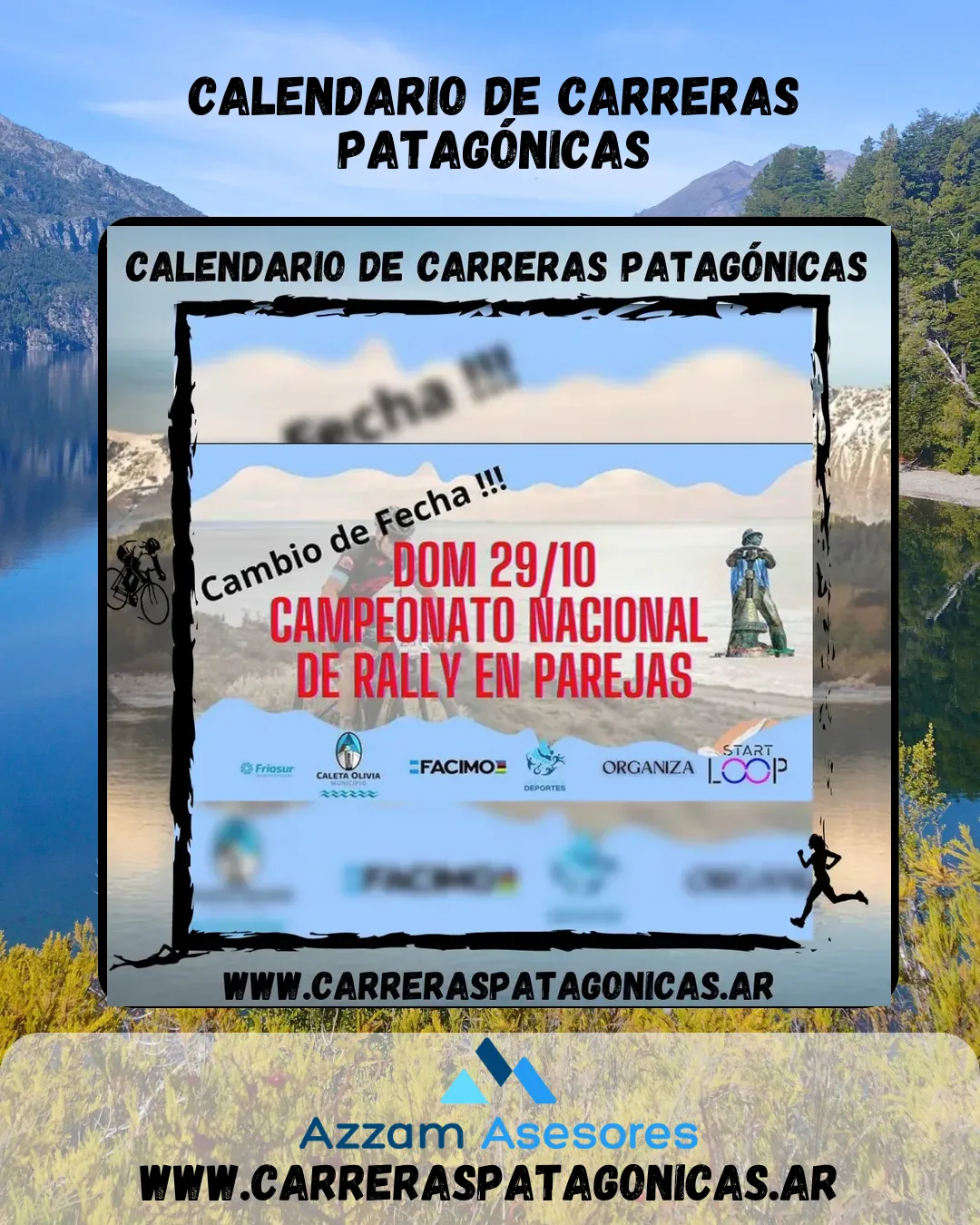 Flyer de Campeonato Nacional de Rally en Parejas 2023