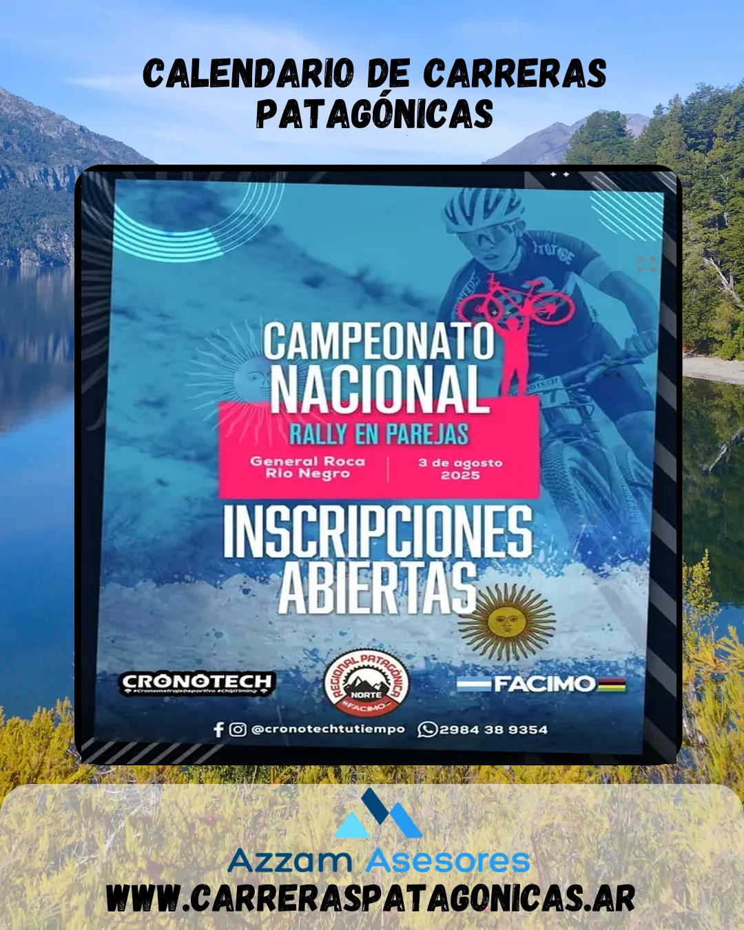 Flyer de Campeonato Nacional Rally Parejas 2025