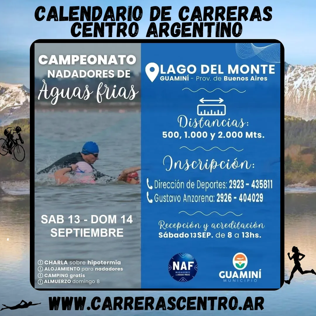 Flyer de Campeonato Nadadores de Aguas Frías Guaminí 2025
