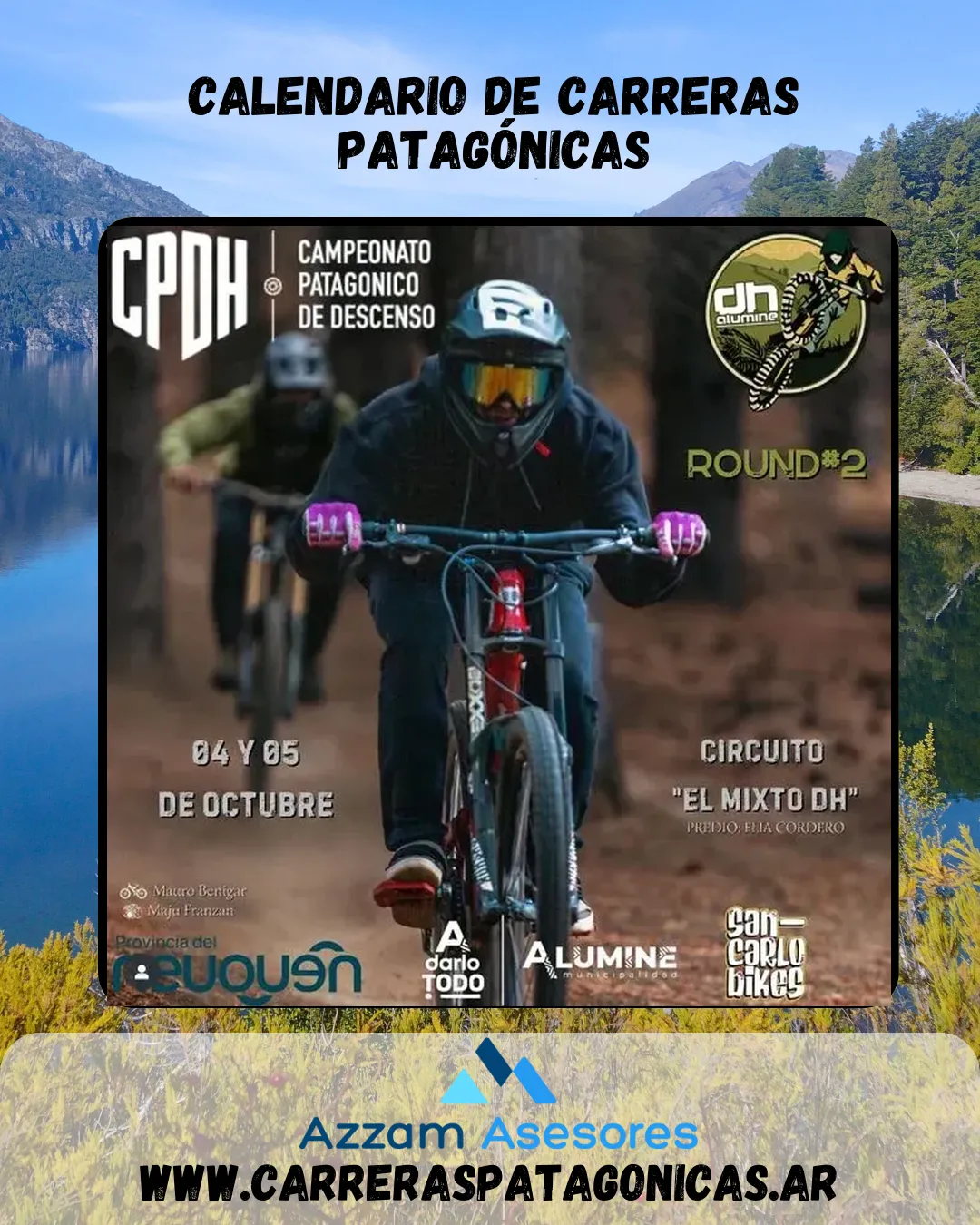 Flyer de Campeonato Patagónico de Descenso 2025 -Round 2 2025