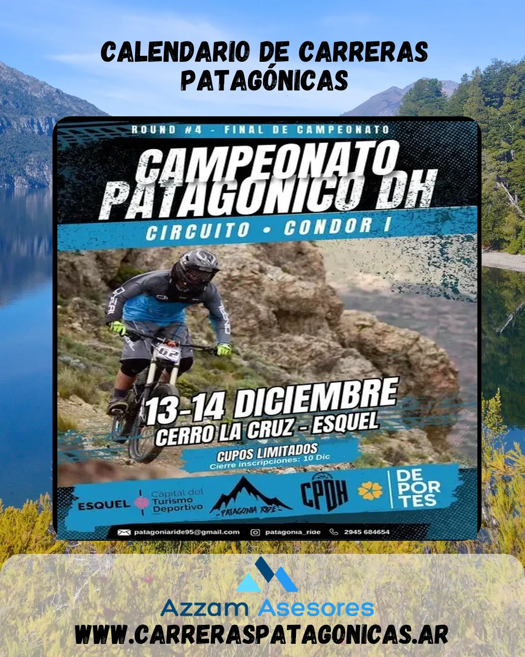 Flyer de Campeonato Patagónico DH 2025 – Final 2025