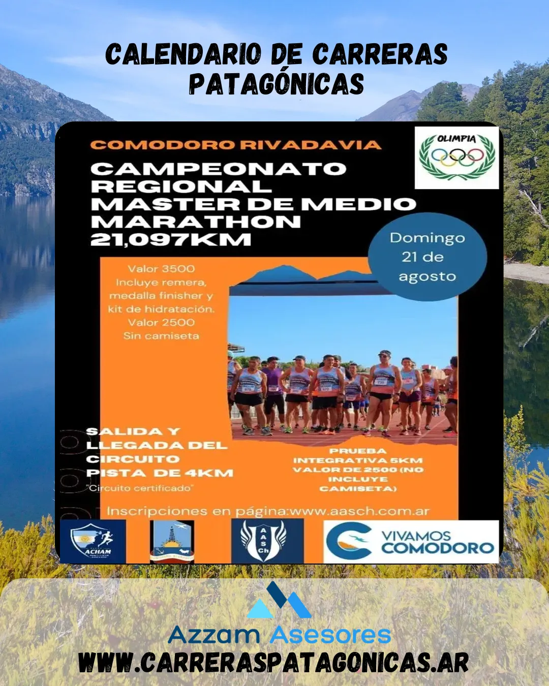 Flyer de CAMPEONATO REGIONAL MASTER DE MEDIO MARATHON 21,097KM 2022