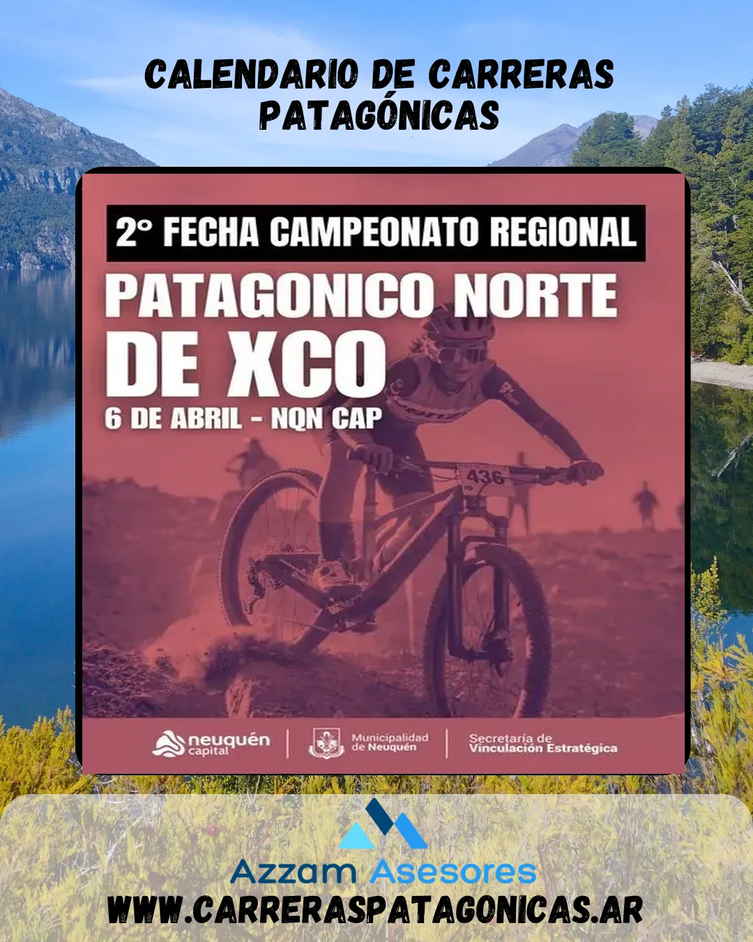 Flyer de Campeonato Regional Patagónico Norte XCO -2 Fecha 2025
