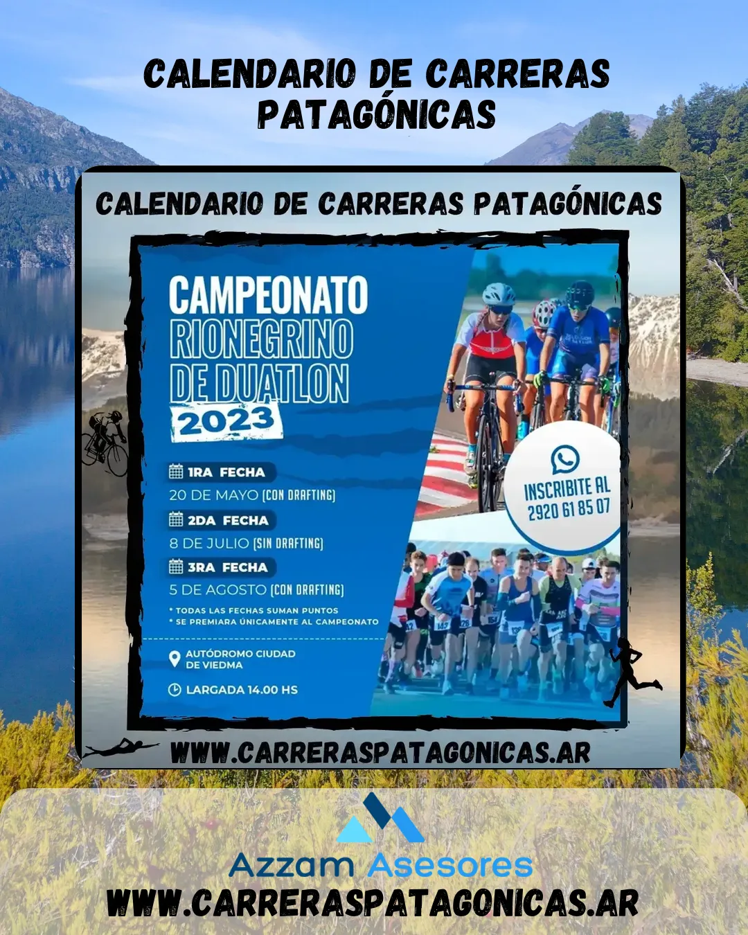 Flyer de Campeonato Rionegrino de Duatlón 2023 -2° Fecha 2023