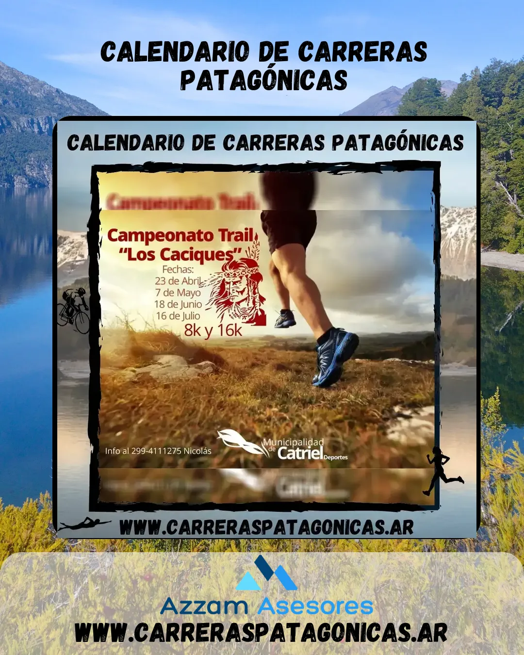 Flyer de Campeonato Trail «Los Caciques 2023» – 1° Fecha 2023