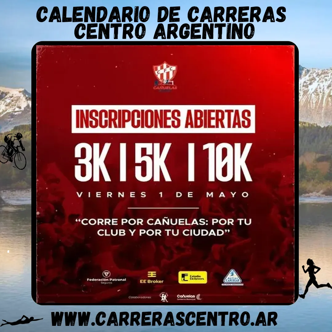 Flyer de Cañuelas Corre 2026