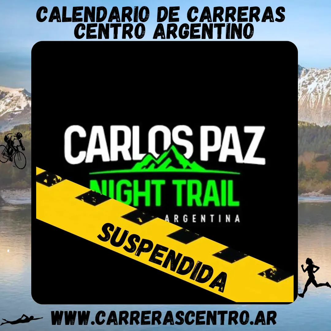 Flyer de Carlos Paz Night Trail 2025