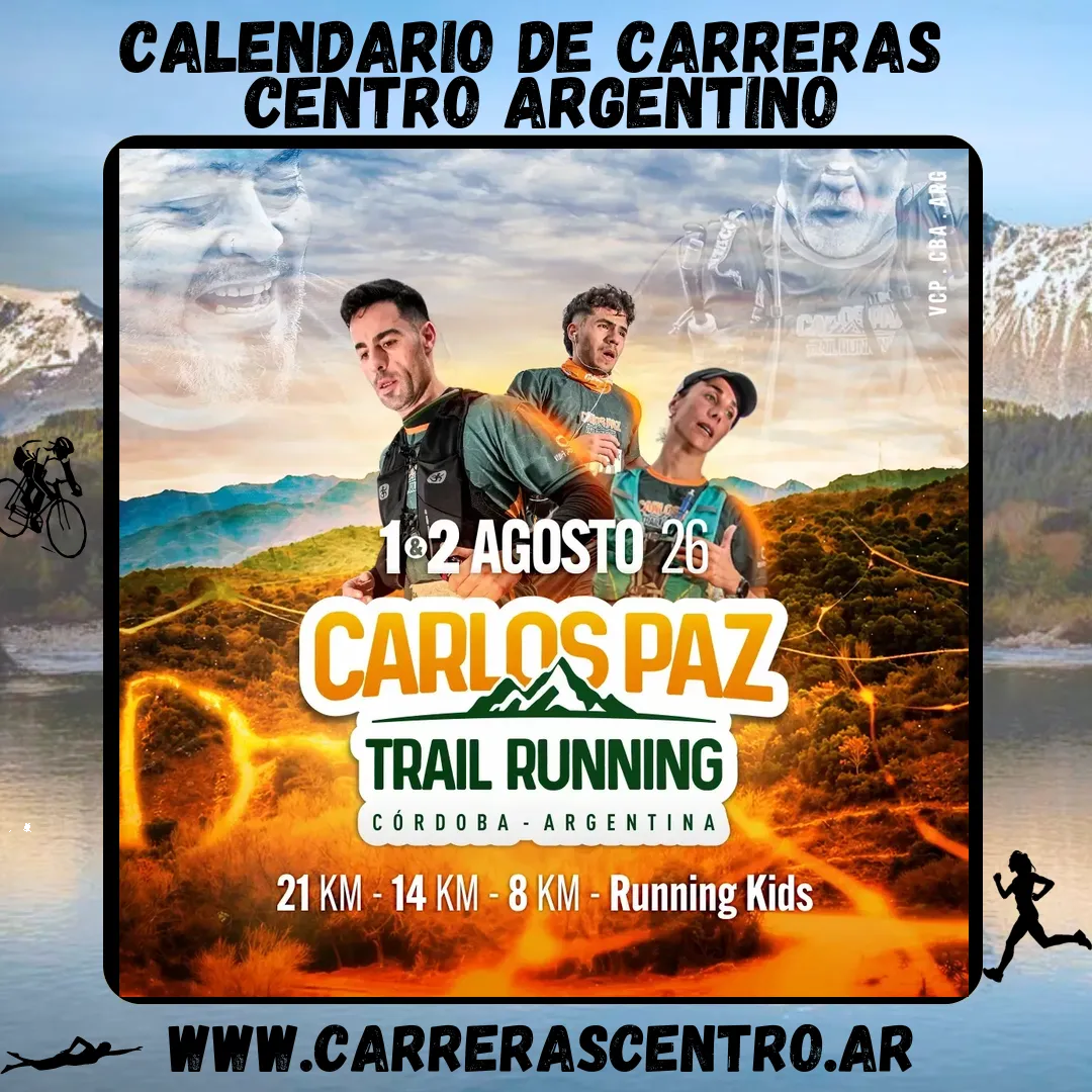 Flyer de Carlos Paz Trail Running 2026