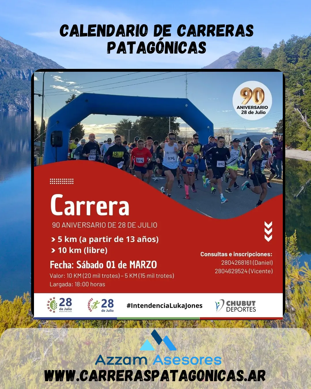Flyer de Carrera 90° Aniversario de 28 Julio 2025