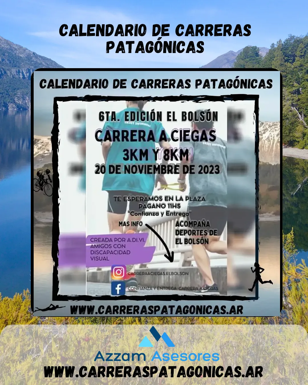 Flyer de Carrera a Ciegas 2023