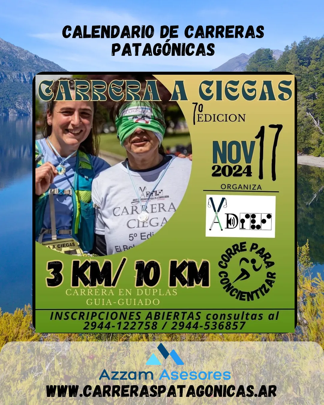 Flyer de Carrera a Ciegas 2024