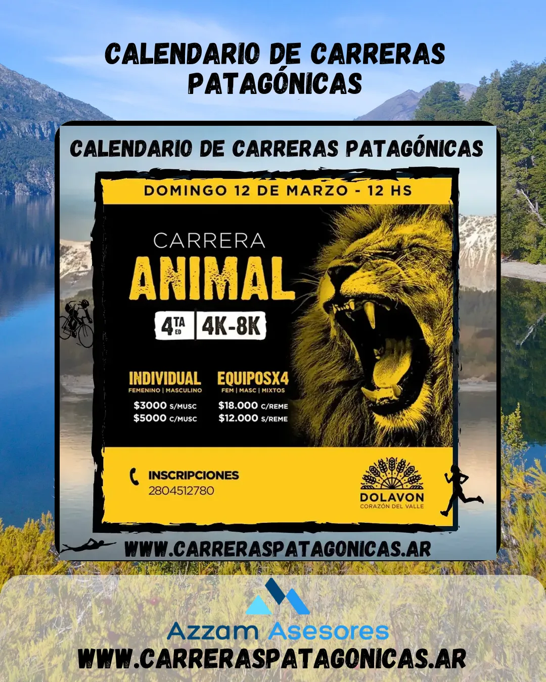 Flyer de Carrera Animal 2023