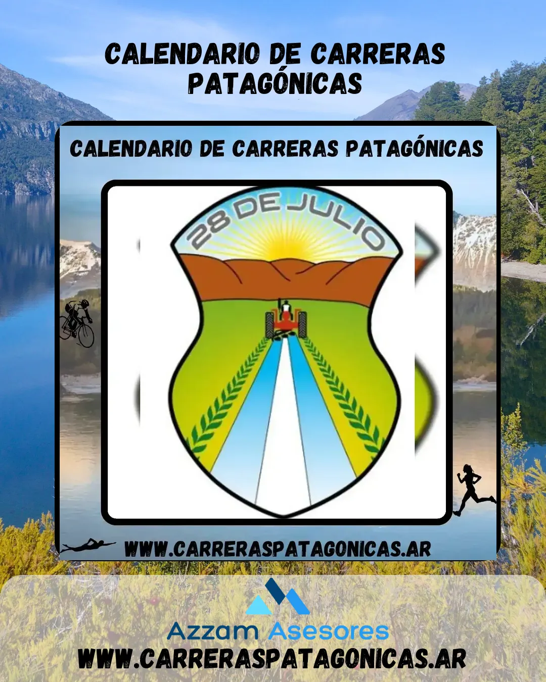 Flyer de Carrera Aniversario 28 de Julio 2024