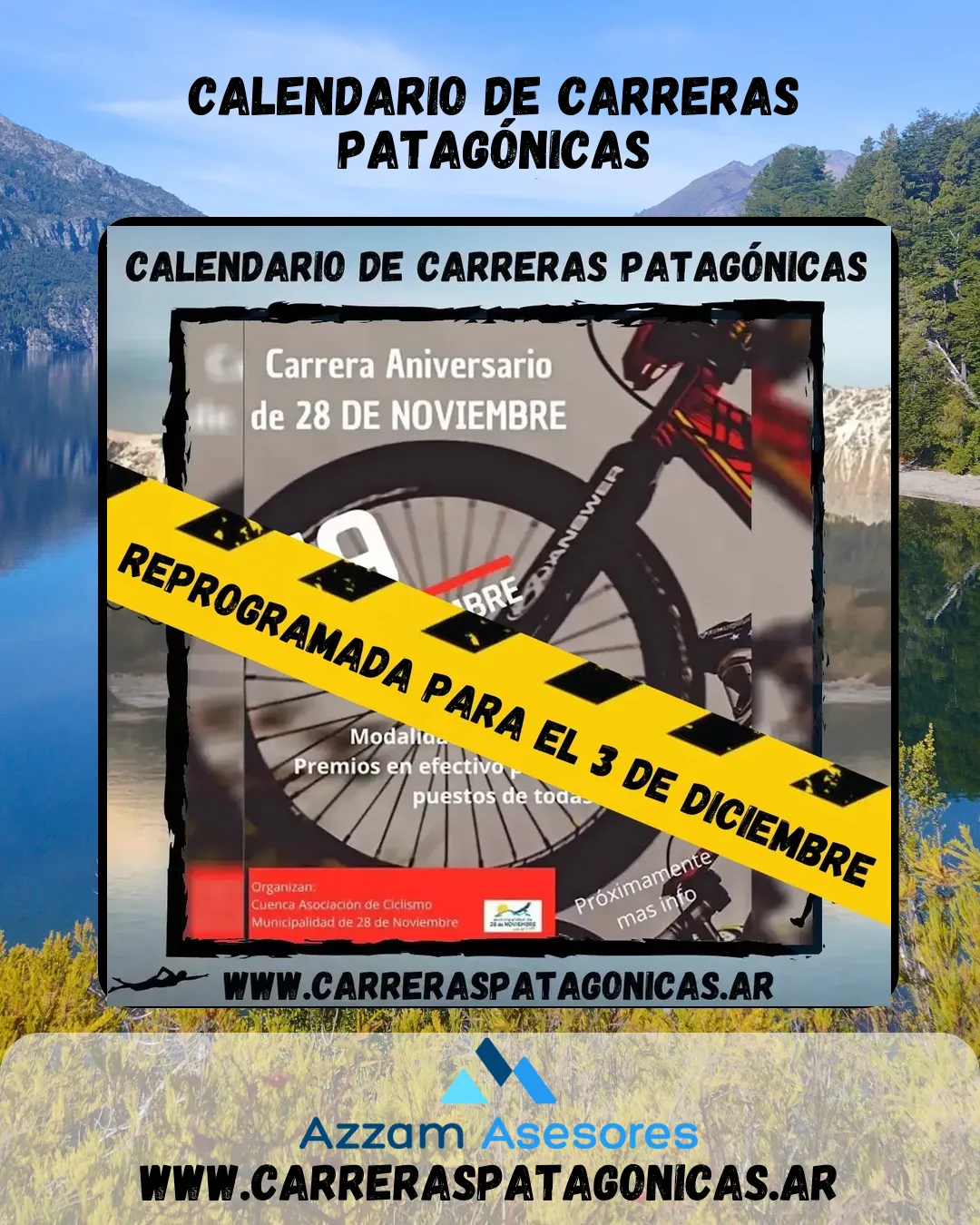 Flyer de Carrera Aniversario 28 de Noviembre 2023