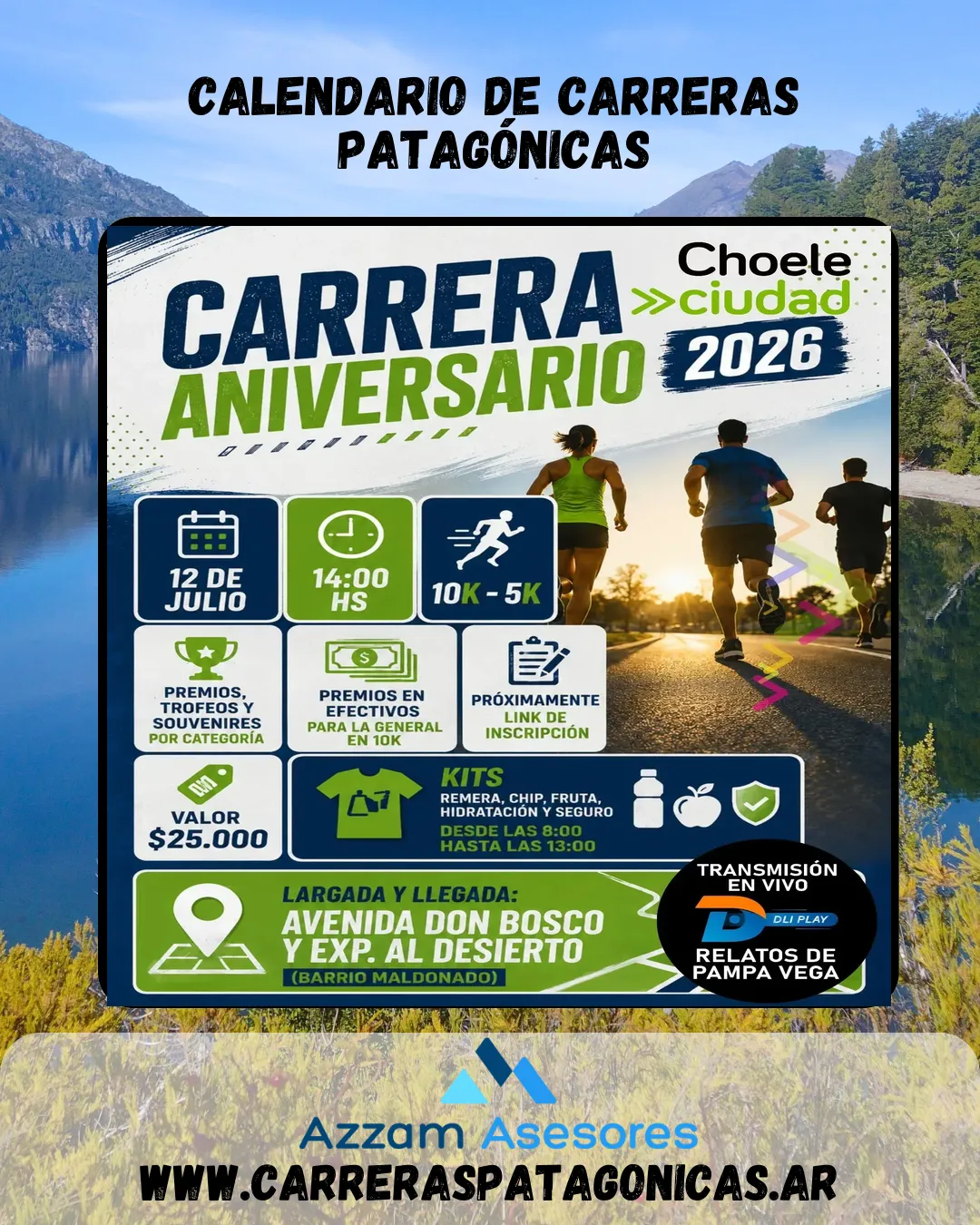 Flyer de Carrera Aniversario Choele Choel 2026