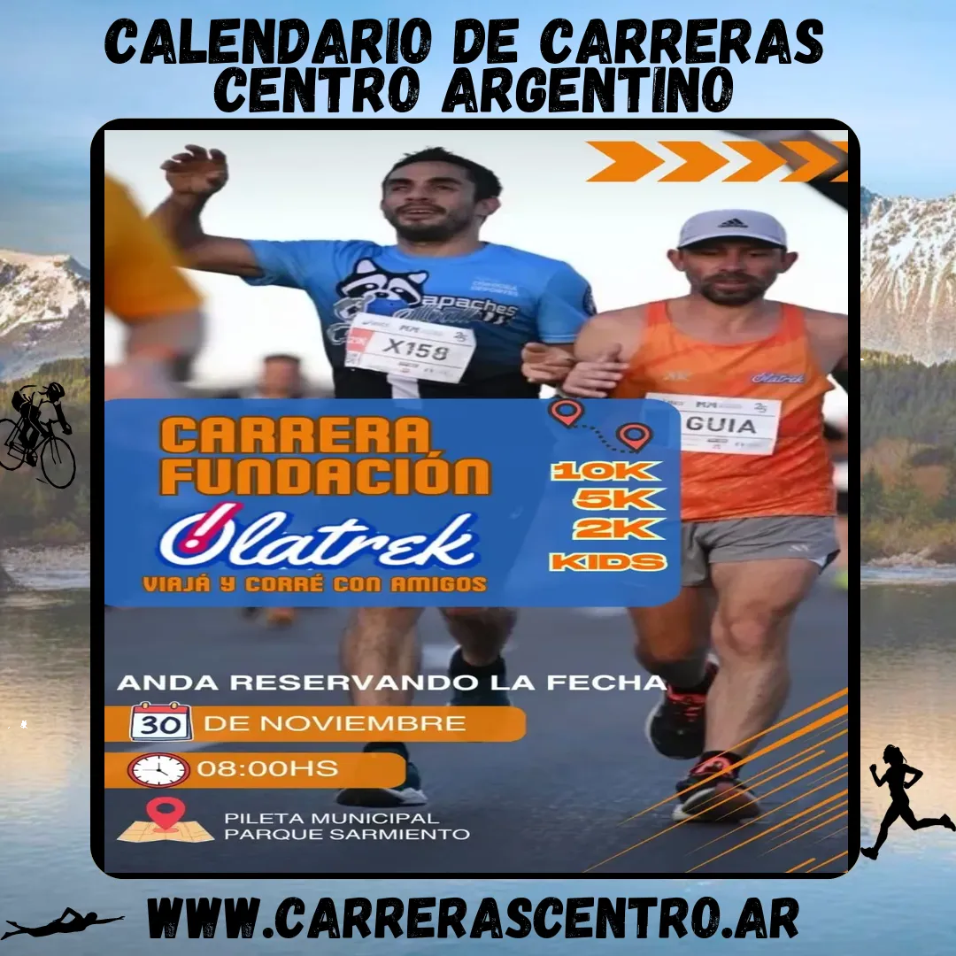 Flyer de Carrera Aniversario Olatrek 2025