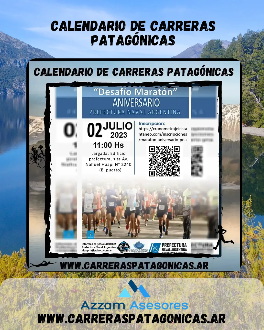 Flyer de Carrera Aniversario Prefectura Naval Argentina 2023