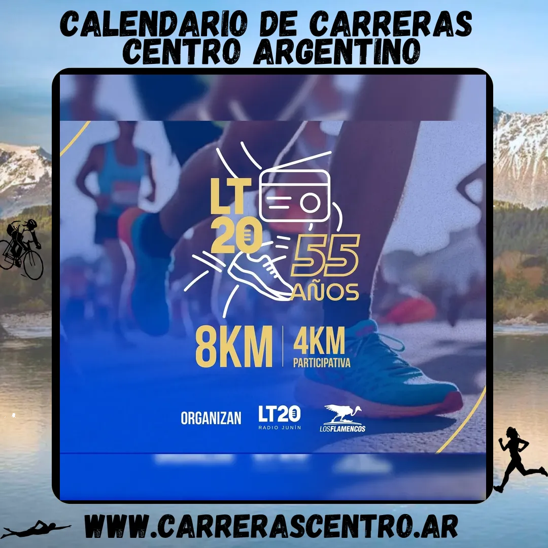 Flyer de Carrera Aniversario Radio Junín 2025