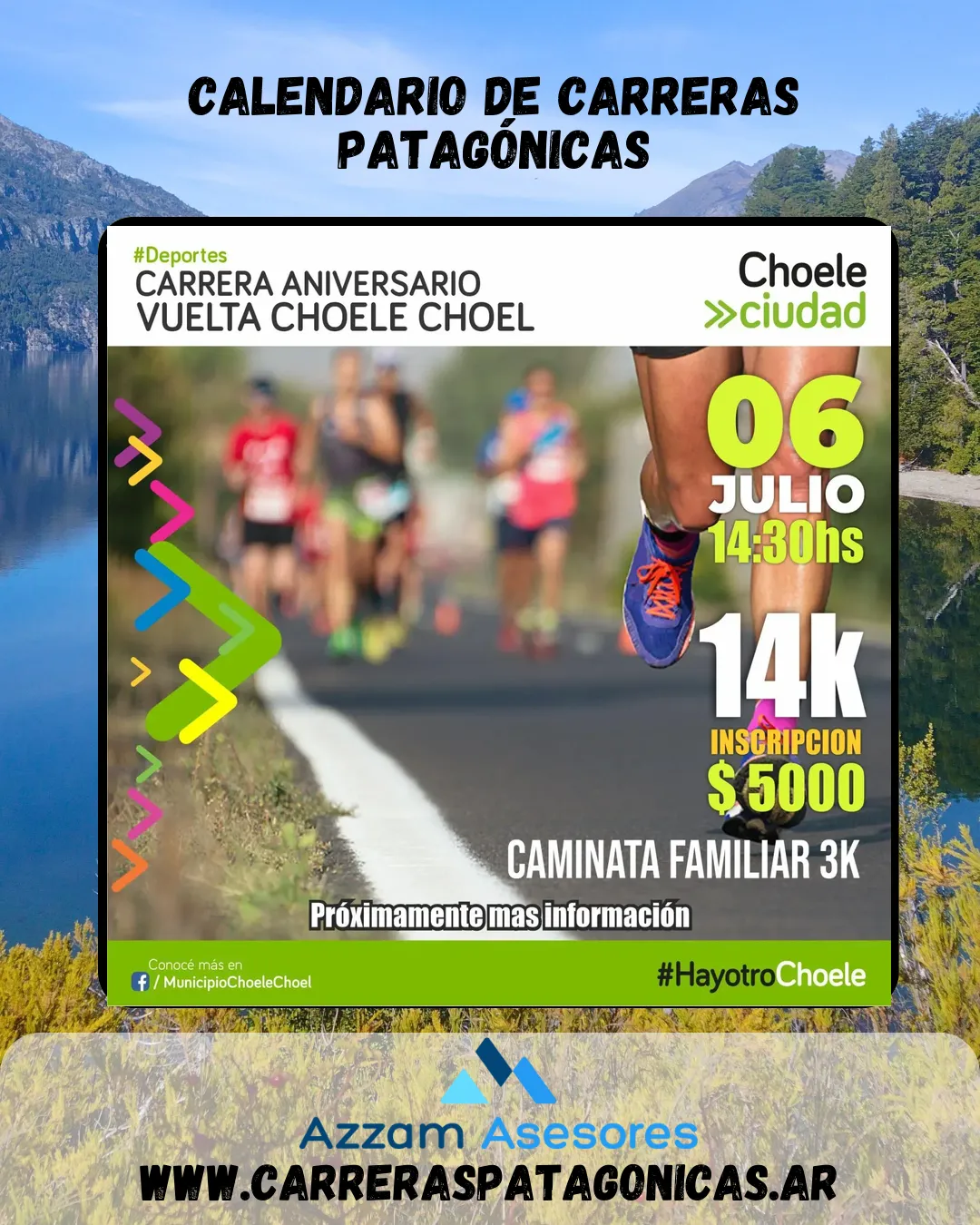Flyer de Carrera Aniversario Vuelta Choele Choel 2025