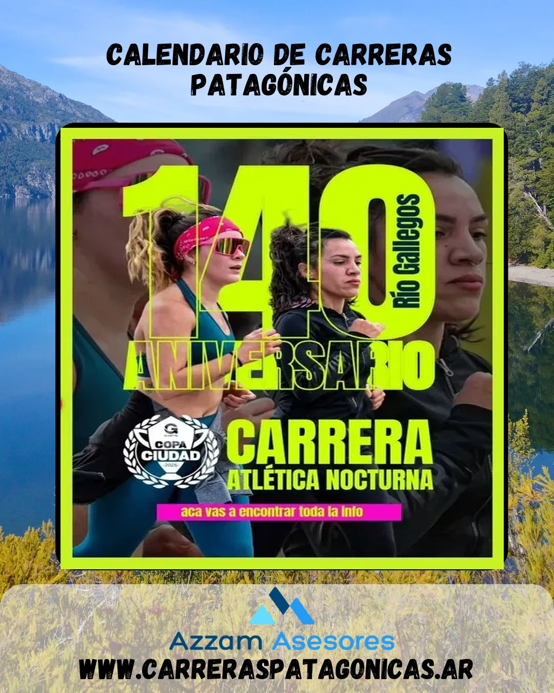Flyer de Carrera Atlética Nocturna 2025