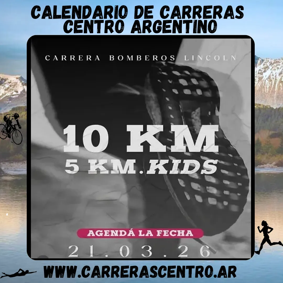 Flyer de Carrera Bomberos Lincoln 2026