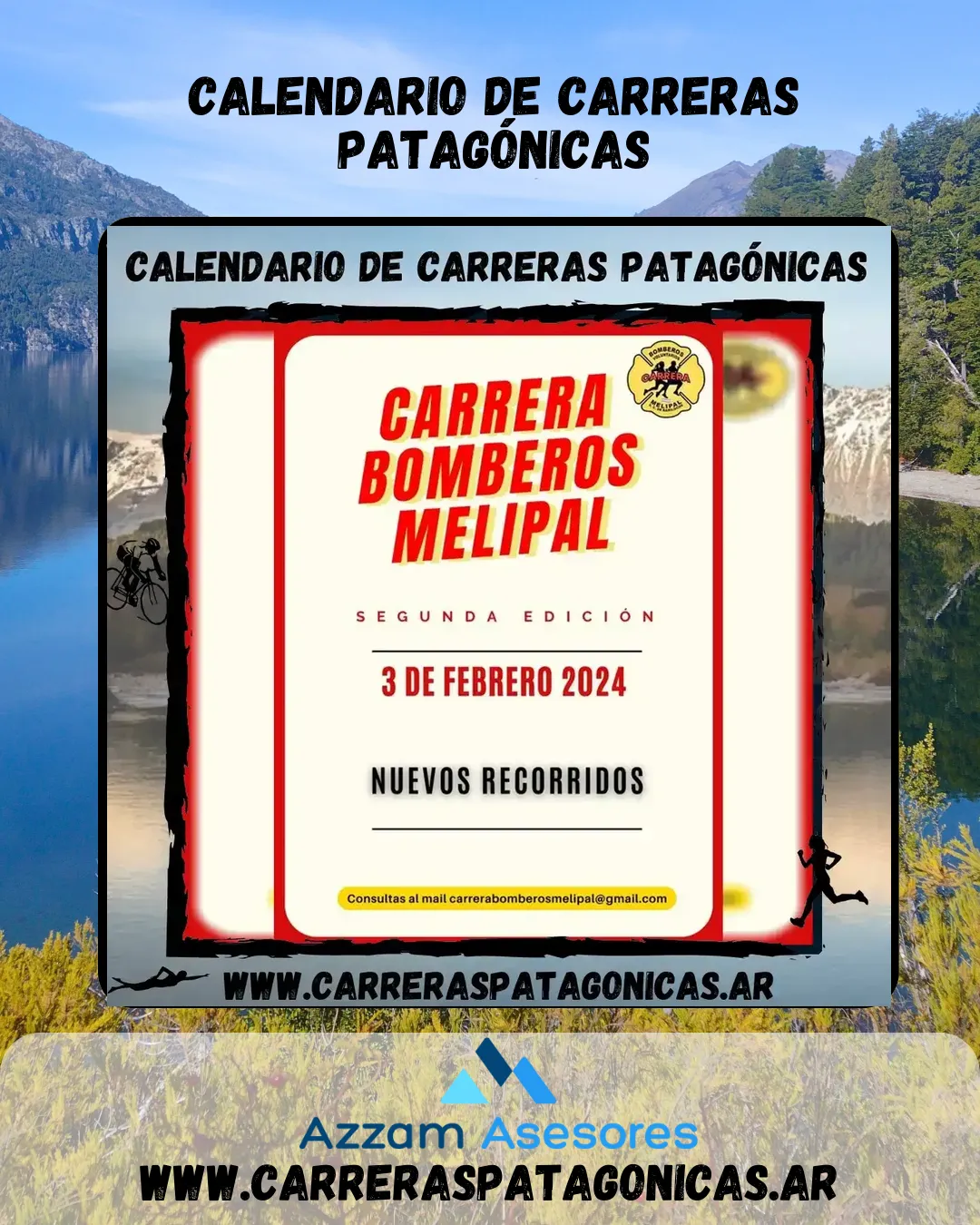 Flyer de Carrera Bomberos Melipal 2024