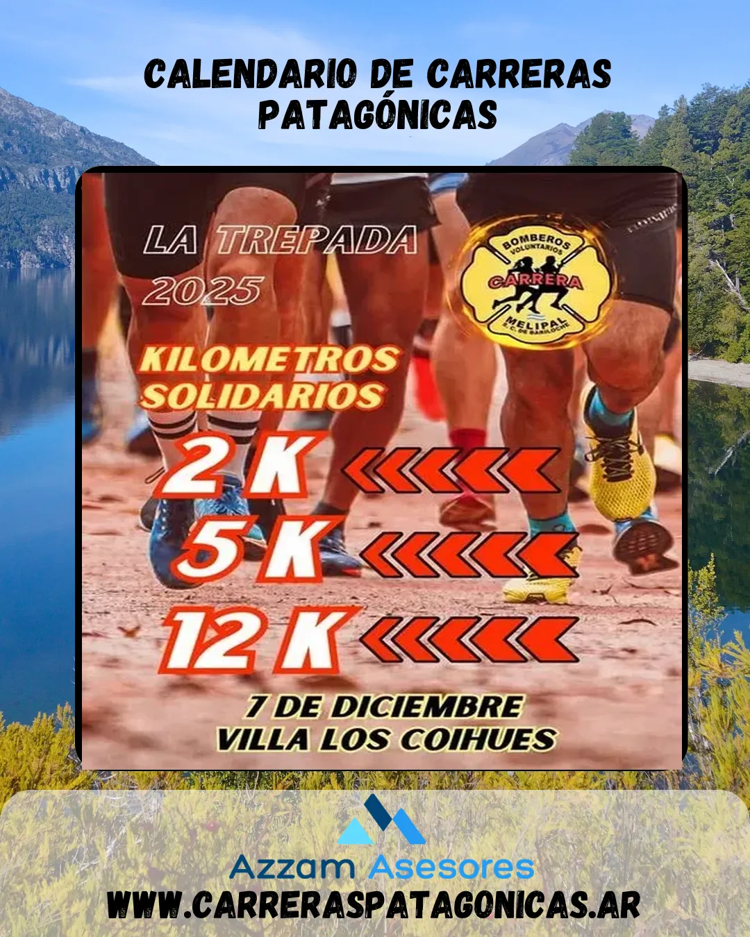 Flyer de Carrera Bomberos Voluntarios Melipal 2025