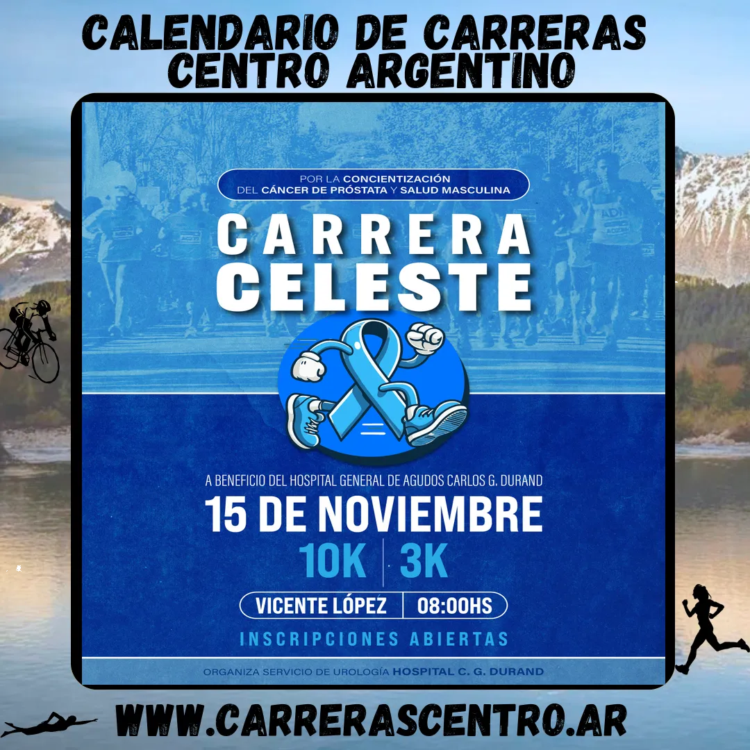 Flyer de Carrera Celeste 2026