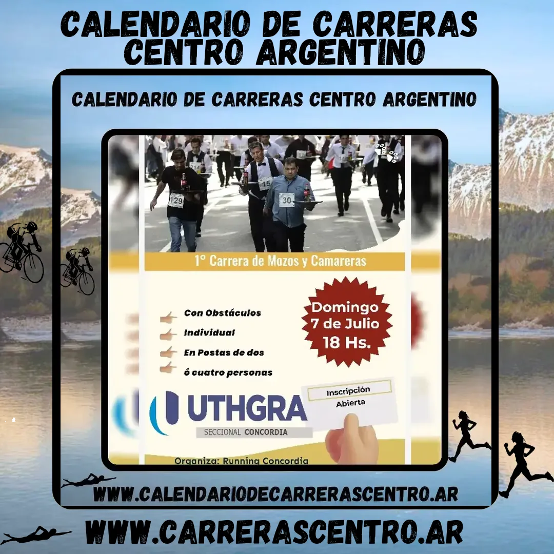 Flyer de Carrera con Obstáculos de Mozos y Camareras 2024