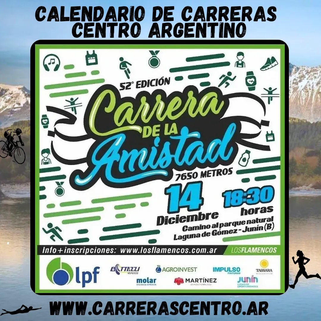 Flyer de Carrera de la Amistad 2024